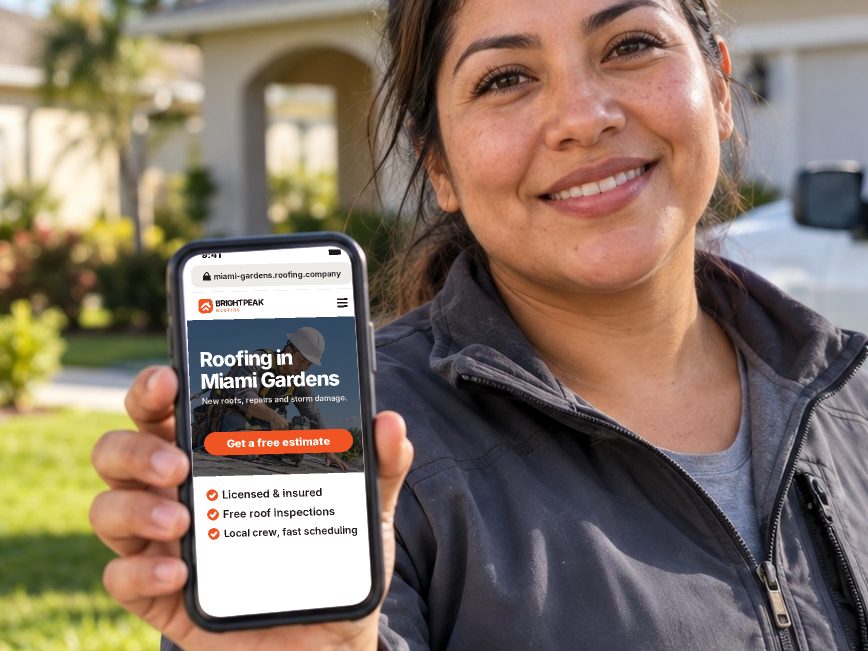 miami-gardens.roofing.company open in a phone browser